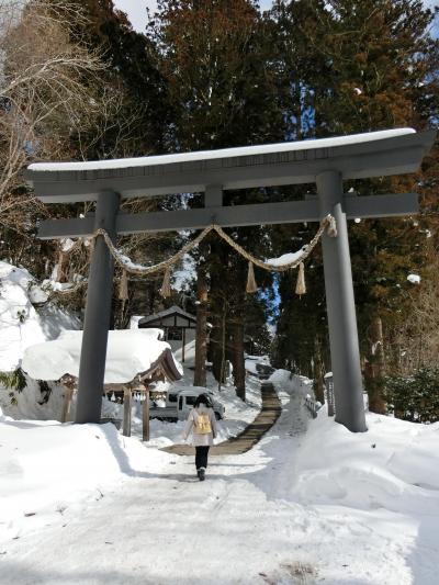 戸隠スキー場でスキー　宿泊は長野市内へ。　その3 　スキーの後、戸隠神社中社と宝光寺へ