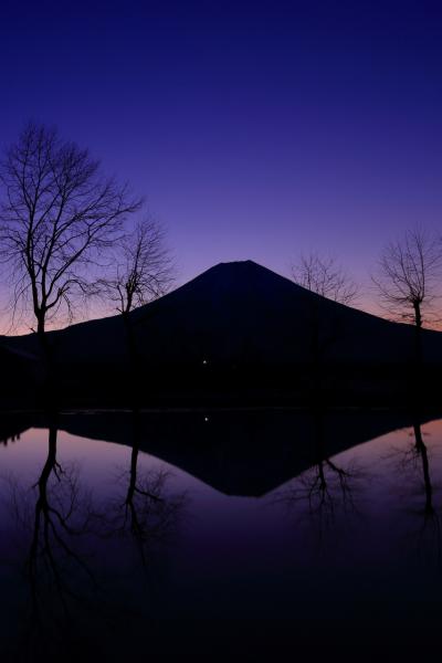静岡　ふもとっぱらと山中湖からの富士山