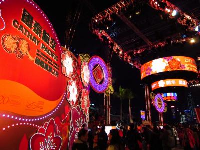 旧正月の香港1★キャセイパシフィック旧正月ナイトパレード　（國泰航空新春國際匯演之夜）　まずは会場へ