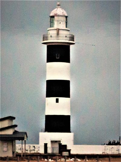 男鹿半島最北端・入道崎　海鮮丼の夕食　☆夕暮れの灯台を見て