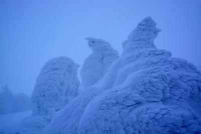 【Ⅲ】蔵王樹氷・最上川雪見舟・雪見ローカル列車　5つ星の宿「萬国屋」と雪化粧美しい「銀山温泉」3日間　（その3）『蔵王「樹氷・モンスター」見物　～ワイナリー高畠』