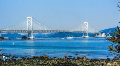 春を　感じたくて～　鳴門海峡大橋　　・　明石　魚の棚・　明石海峡