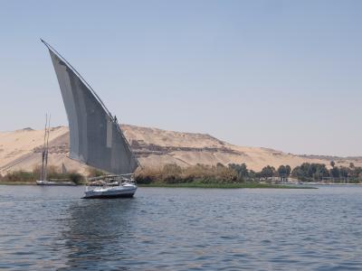 エジプト2017・・・（4）アスワン　ナイル川をファルーカでのんびりと