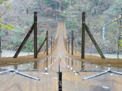 雨ニモマケズ夢の吊り橋＼(^o^)／　～寸又峡温泉～　静岡秘境温泉第2弾！