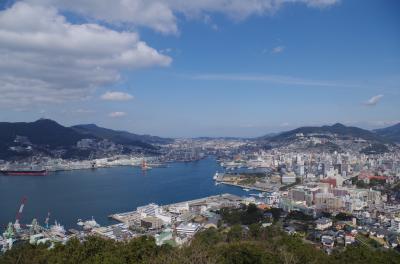 長崎県長崎市　鍋冠山の眺望と和華蘭文化の長崎市街地(2017年2月)