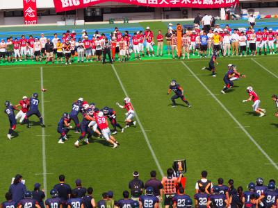 ［連休初日］ アメフト早慶戦 ＠駒沢陸上競技場