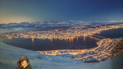 2歳の娘とホテルのお部屋からオーロラを!