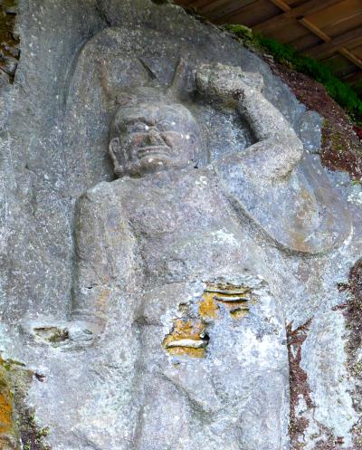 2017.3国東・臼杵旅行12-国宝臼杵石仏２　山王山石仏，新国宝金剛力士像，古園石仏，満月寺仁王像，宝篋印塔