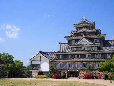 5月の岡山　和気藤公園、マスキングアートの岡山城、吉備津神社