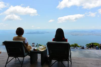 ２０１７年６月　天空の絶景カフェ「琵琶湖テラス」で琵琶湖を眺め～「イングリッシュガーデン - びわ湖大津館」～「WABARA cafｅ」で薔薇に囲まれて♪～