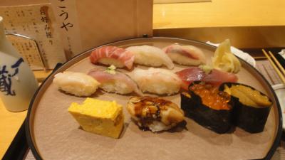 プロ野球観戦　交流戦　楽天―広島　残念会”すし通り”