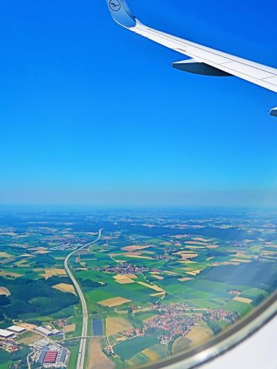 ミュンヘン空港に　LH-1801便着陸　☆鮮やかな大地・集落：マドリード⇒２時間30分