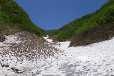 巻機山　雪渓での滑落からの生還劇