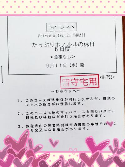 母と二人のハワイ6日間 1991年