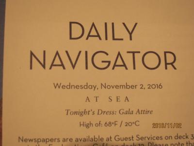 D14.CivitavecchiaからFort Lauderdaleまで16日間の船旅★10. Wednesday - Nov 2, 2016 At Sea
