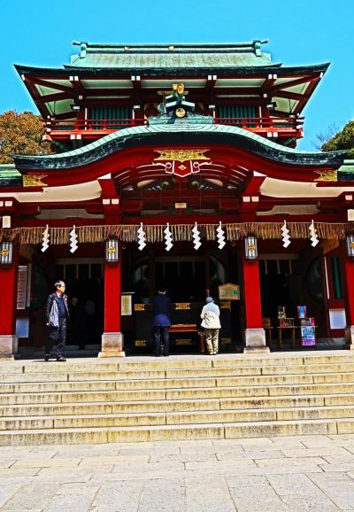 江東散歩-1　富岡八幡宮/横綱力士碑　拝観　☆日本一神輿は4.5トンも（参道改修中）