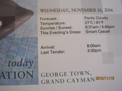 E7.Fort Lauderdale発着の7日間の船旅★4.Wed - 16NOV16 Georgetown (Grand Cayman), Cayman Islands