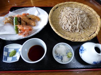 手打ちそば いしどうの昼食　三島市佐野体験農園　ジャガイモ掘り　トマトの収穫