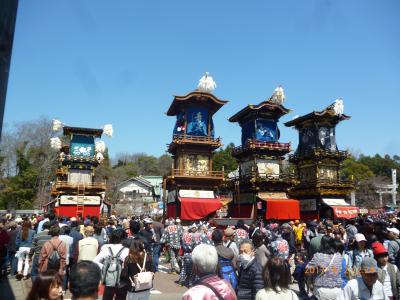 2017年春、１３輌の車山（やま）が城下町に繰り出す犬山祭