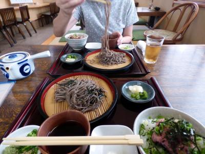 三島市佐野体験農園 インゲン・トマトの収穫　うなぎと和食 ひだかの昼食