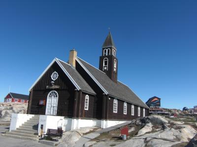 グリ－ンランド、晴天のイルリサット町歩き！
