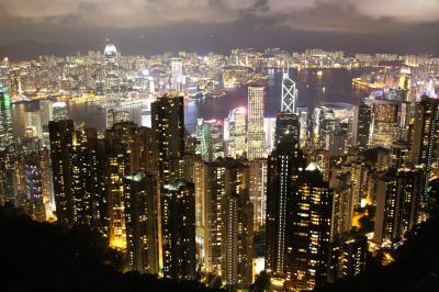 香港一人旅～100万ドルの夜景ヴィクトリアピーク～トラムが市場を走る街「春秧街」～青島ビールのんだくれ