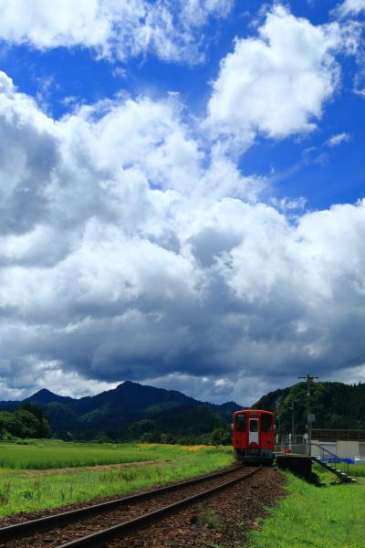 秋田・山形　内陸線沿線、鵜ノ崎海岸、不動の滝