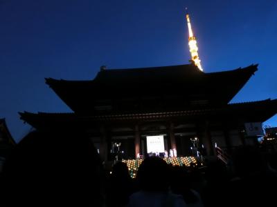 増上寺の100万人のキャンドルナイトへ(2017年6月)