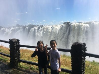 子供2人連れてビクトリア滝とサファリ