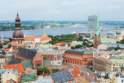 ラトヴィアへ！　その１０　雨があがったので聖ペテロ（ペーテラ）教会の展望台へ。