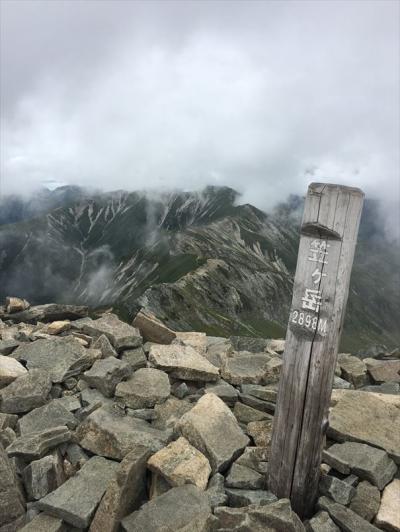 2017年09月　日本百名山４０座目となる、笠ヶ岳（かさがたけ、標高2,898m）