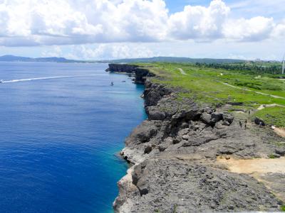 2017.7フィンランドの友人と沖縄旅行4-倉敷ダム，残波岬，お菓子御殿読谷本店，万座毛