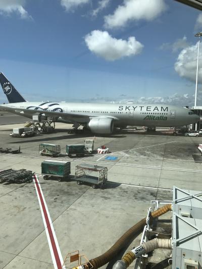 カイロ~ローマ~成田へ帰国中②! アリタリア航空ビジネスクラス利用。