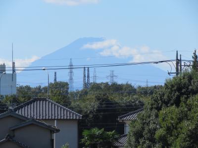 台風一過で久しぶりに見られた富士山
