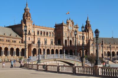 スペイン　セビリア　アルカサルとスペイン広場