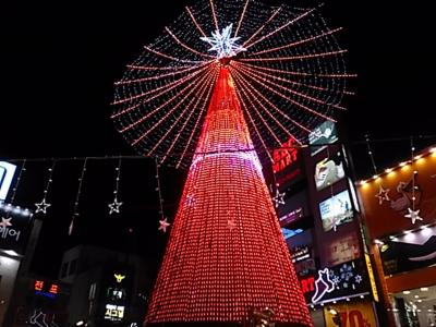 169回目訪韓は韓国33観音聖地の通度寺と梵魚寺を訪ねて(2017/12/15金～17日)<No.6/8>釜山南浦洞のイルミネーションとショッピング