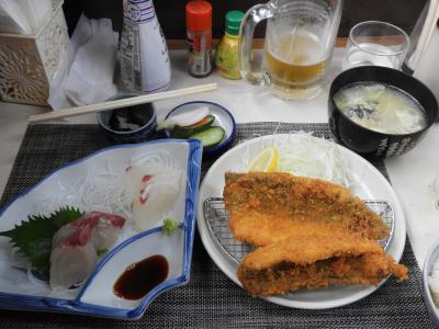 TV　孤独のグルメで放映された鯵フライを食べに浜金谷へ。岬カフェで珈琲も。