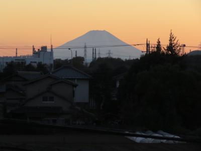 くっきりとした影富士が見られた