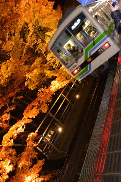 ２０１７年１１月　紅葉を愛でる京都女子旅♪Ｖｏｌ.２　～叡山電車「きらら号」乗車～「くらま温泉」～「貴船神社」ライトアップ～