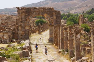２０１７アルジェリアで夏休み（６）美しかった世界遺産ジェミラのローマ遺跡