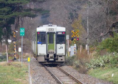 2017.11盛岡出張旅行2-国道106号線　道の駅やまびこ館　箱石駅で快速リアスと遭遇　盛岡冷麺を大同苑盛岡フェザン店で食べる，帰京