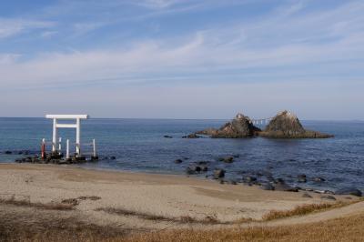 2017.12福岡出張旅行・糸島半島ドライブ3－かき小屋を断念，県道54号線旧道を行く，桜井二見ヶ浦，福岡市海づり公園