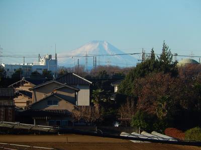 12月17日、素晴らしかったふじみ野市から見られた富士山