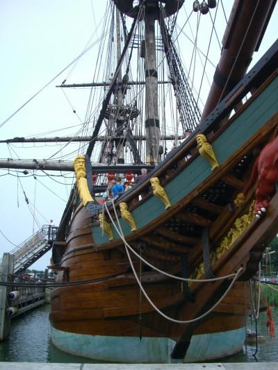 オランダLelystadにある帆船Batavia号