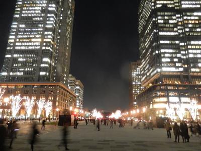 東京駅丸の内駅前広場の風景