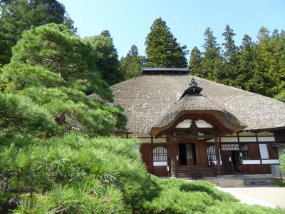 秋の別所温泉♪　Vol11(第2日)　☆別所温泉：「常楽寺」茅葺屋根のお寺と美しい松の庭園♪