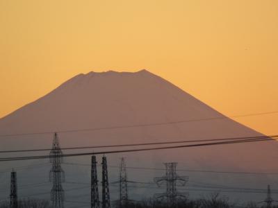 久しぶりに見られた素晴らしい影富士
