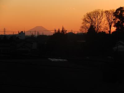 1月13日，ふじみ野市より美しい影富士が見られました