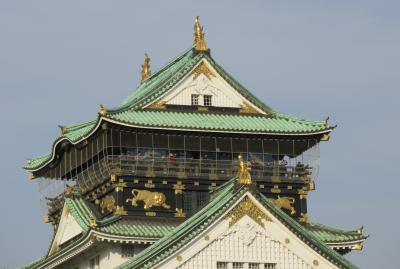 2017暮、大阪湾の名城(39/42)：12月7日(12)：大阪城(2/5)：太鼓櫓、枡形の巨石、桜門