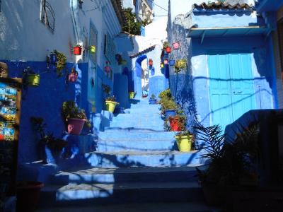 モロッコ訪問記　『青い村シャウエン』　山間にある青色の村